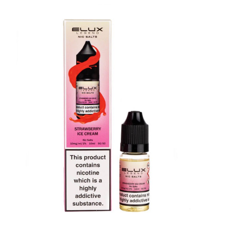 Strawberry Ice Cream Nic Salt E-Liquid by Elux Leg...