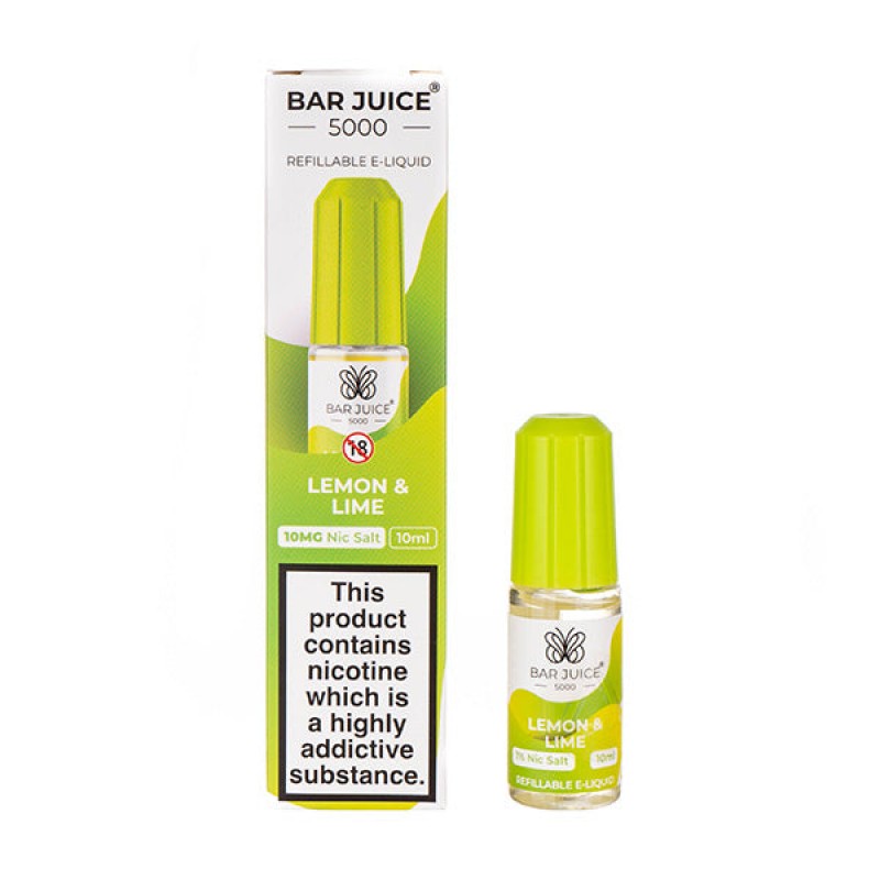 Lemon & Lime Nic Salt E-Liquid by Bar Juice 50...