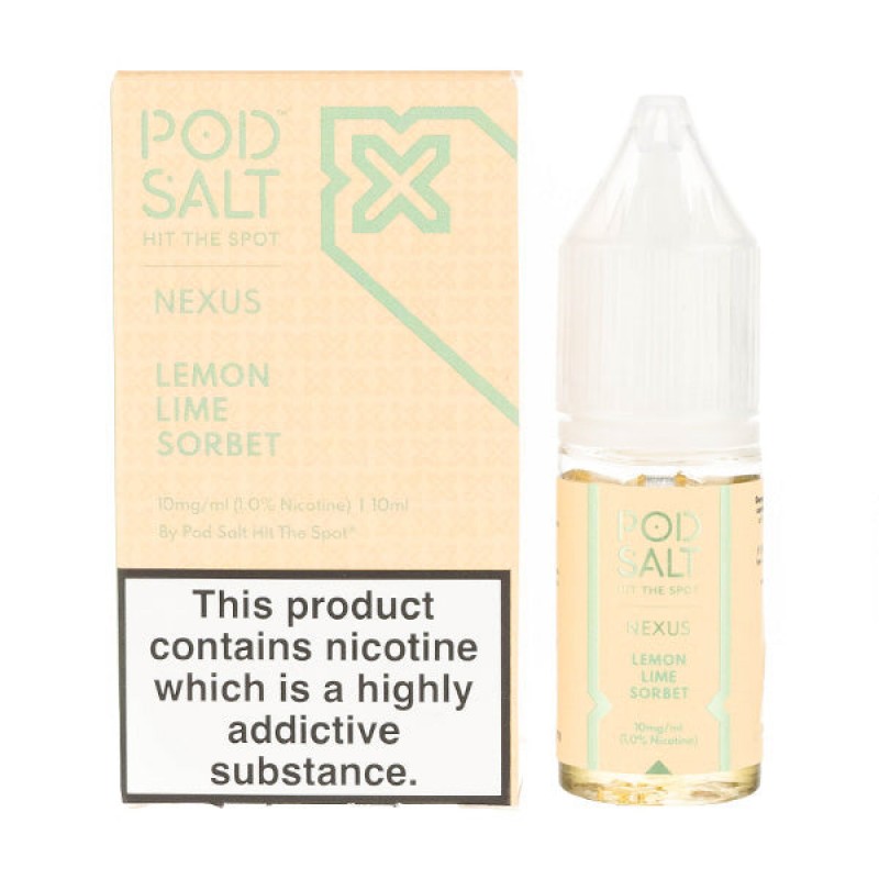 Lemon Lime Sorbet Nic Salt E-Liquid by Pod Salt Ne...