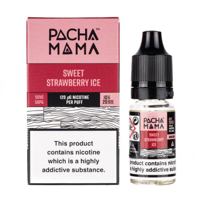 Sweet Strawberry Ice Nic Salt E-Liquid by Pacha Ma...