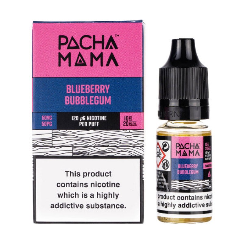 Blueberry Bubblegum Nic Salt E-Liquid by Pacha Mam...