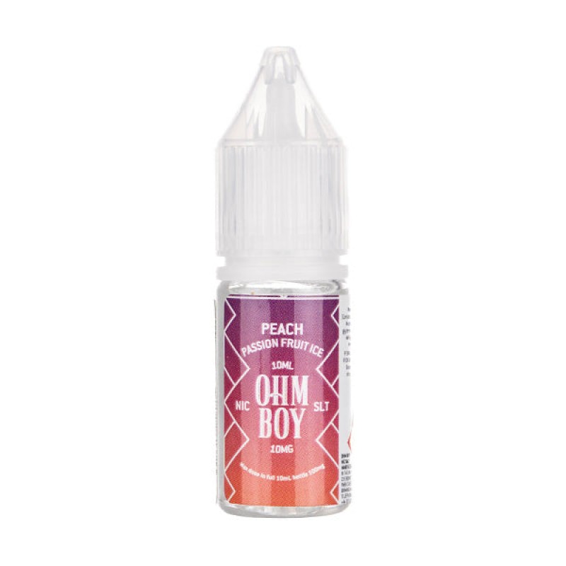 Peach Passion Fruit Ice Nic Salt E-Liquid by Ohm Boy SLT