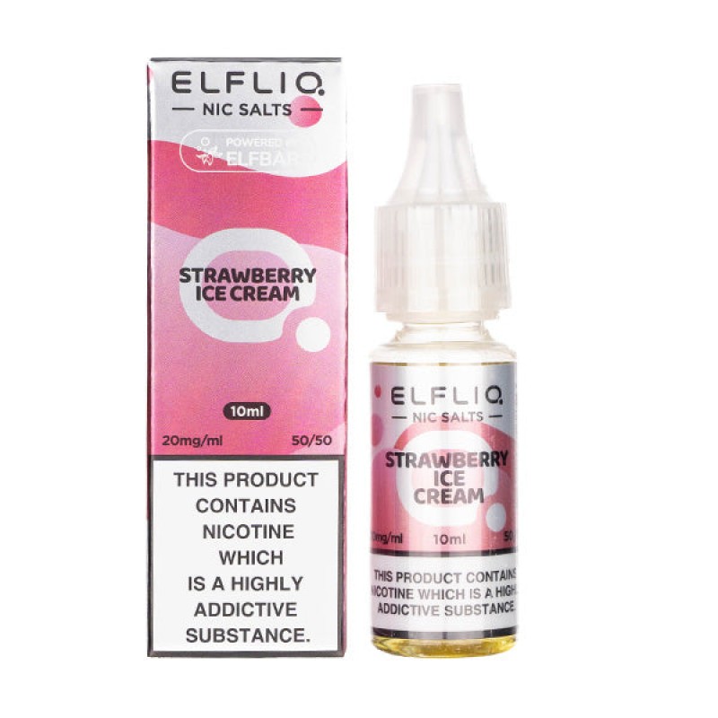 Strawberry Ice Cream Nic Salt E-Liquid by Elfliq