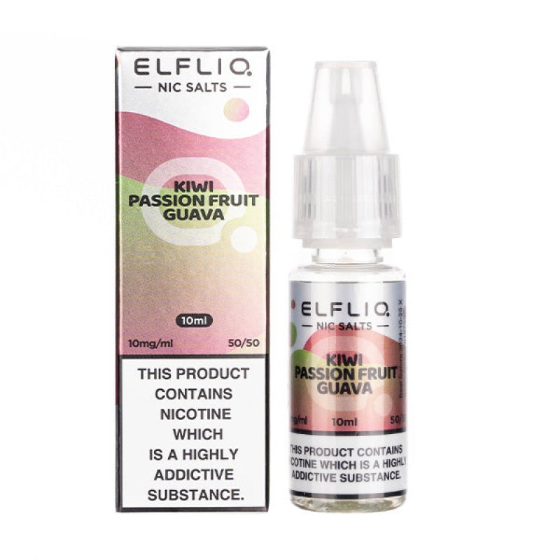 Kiwi Passionfruit Guava Nic Salt E-Liquid by Elfli...