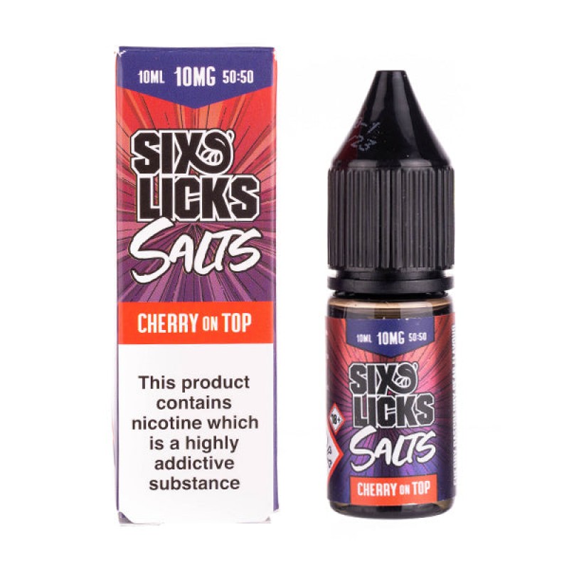 Cherry On Top Nic Salt E-Liquid by Six Licks