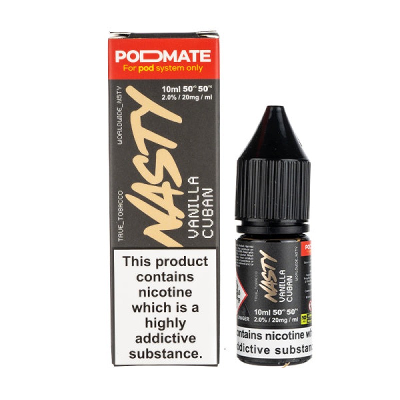 Vanilla Cuban Nic Salt E-Liquid by Nasty Juice Pod...