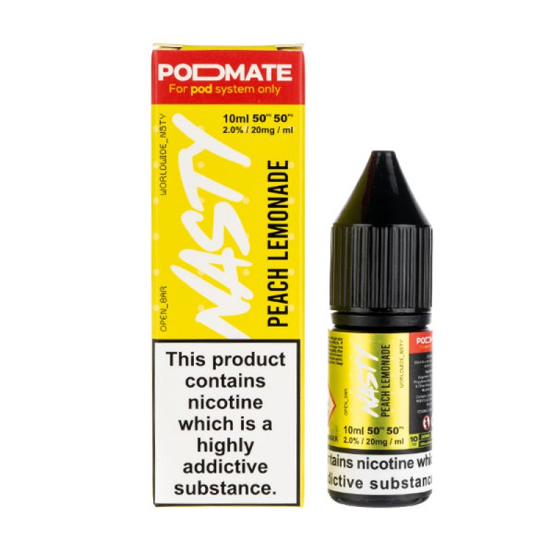 Peach Lemonade Nic Salt E-Liquid by Nasty Juice Po...