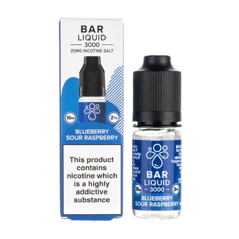 Blue Sour Raspberry Nic Salt E-Liquid by Bar Liqui...