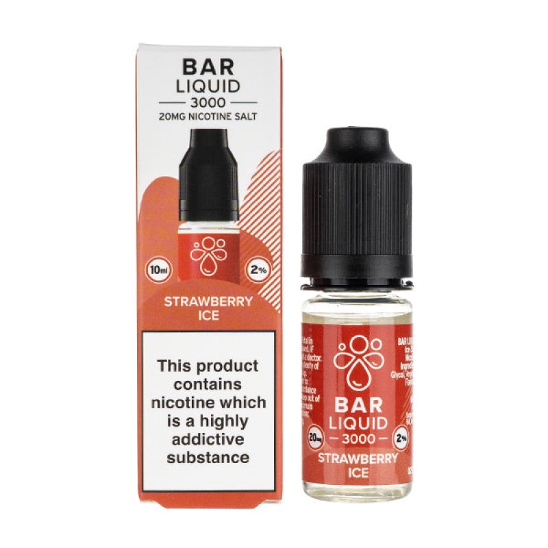 Strawberry Ice Nic Salt E-Liquid by Bar Liquid 300...