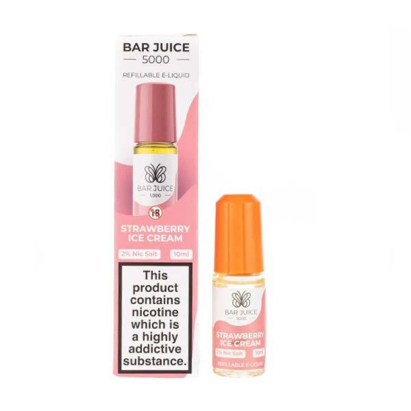 Strawberry Ice Cream Nic Salt E-Liquid by Bar Juic...