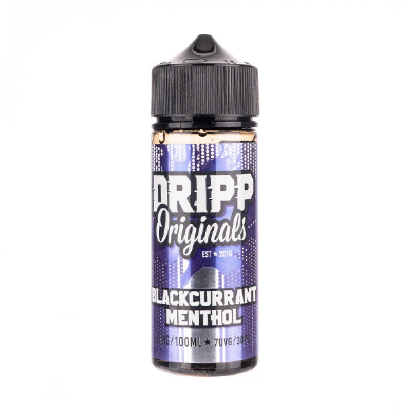 Blackcurrant Menthol 100ml Shortfill E-Liquid by Dripp