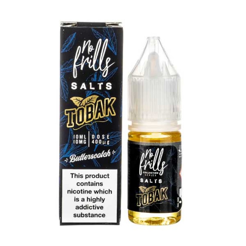 Butterscotch Tobacco Nic Salt E-Liquid by No Frill...