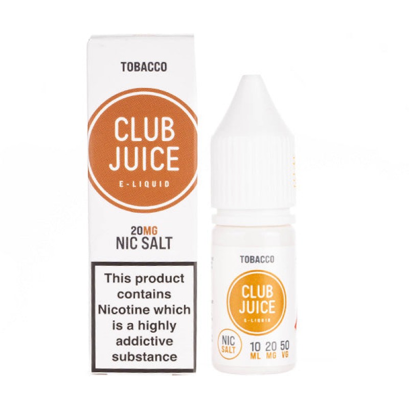 Tobacco Nic Salt E-Liquid by Club Juice