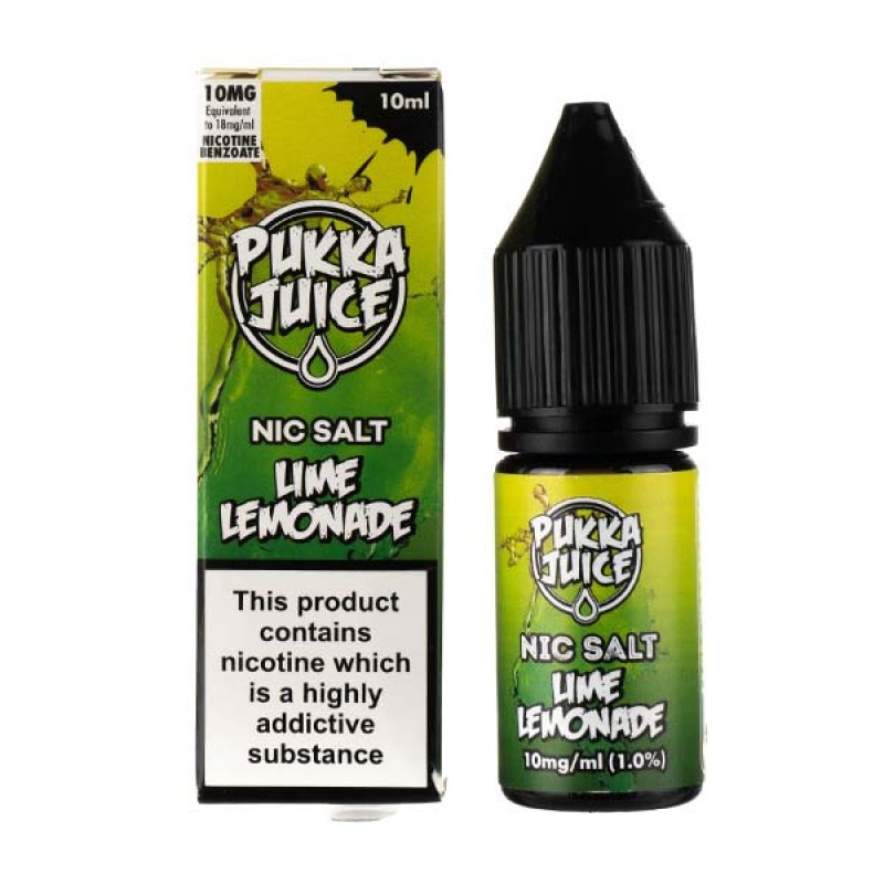 Lime Lemonade Nic Salt E-Liquid by Pukka Juice